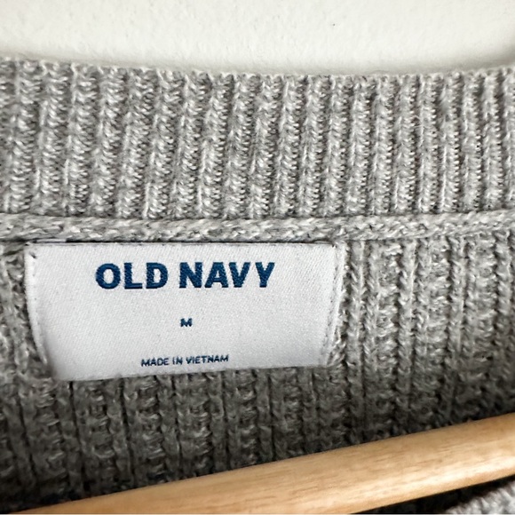 Old Navy waffle grey sweater - Picture 4 of 6